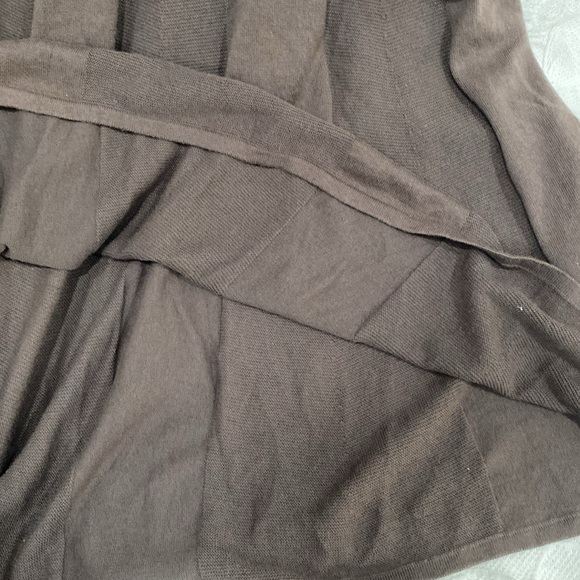 J. Jill skirt size L five be knit brown flare 70% cotton elastic waist - Picture 3 of 10